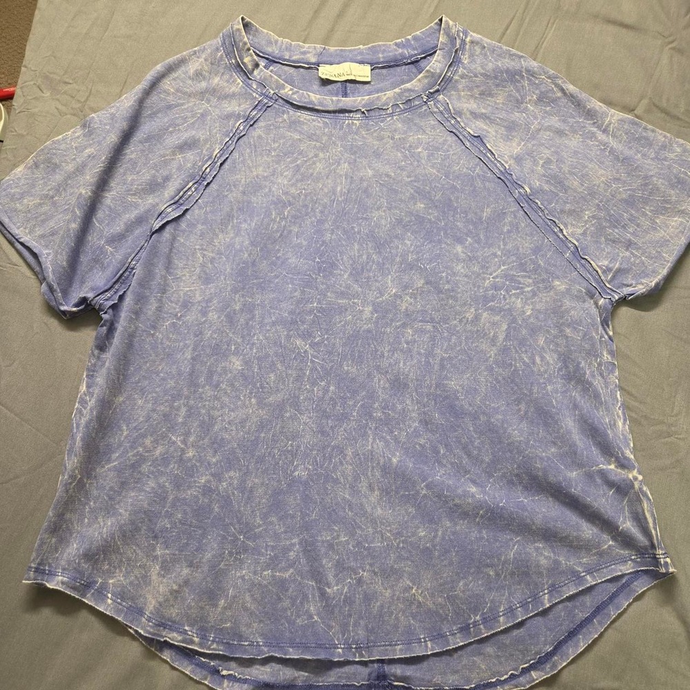Zenana Marlin Blue Mineral Wash T-shirt